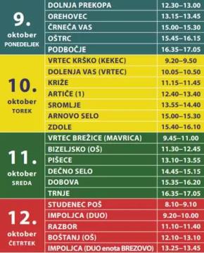 Obisk Posavske potujoče knjižnice med 9. 10. in 12. 10. 2023